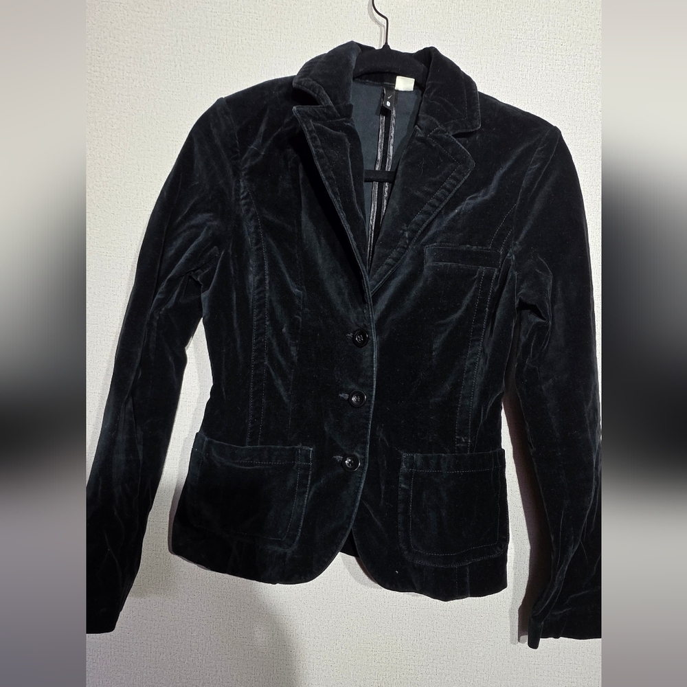 Divided Black Velvet Women's Blazer